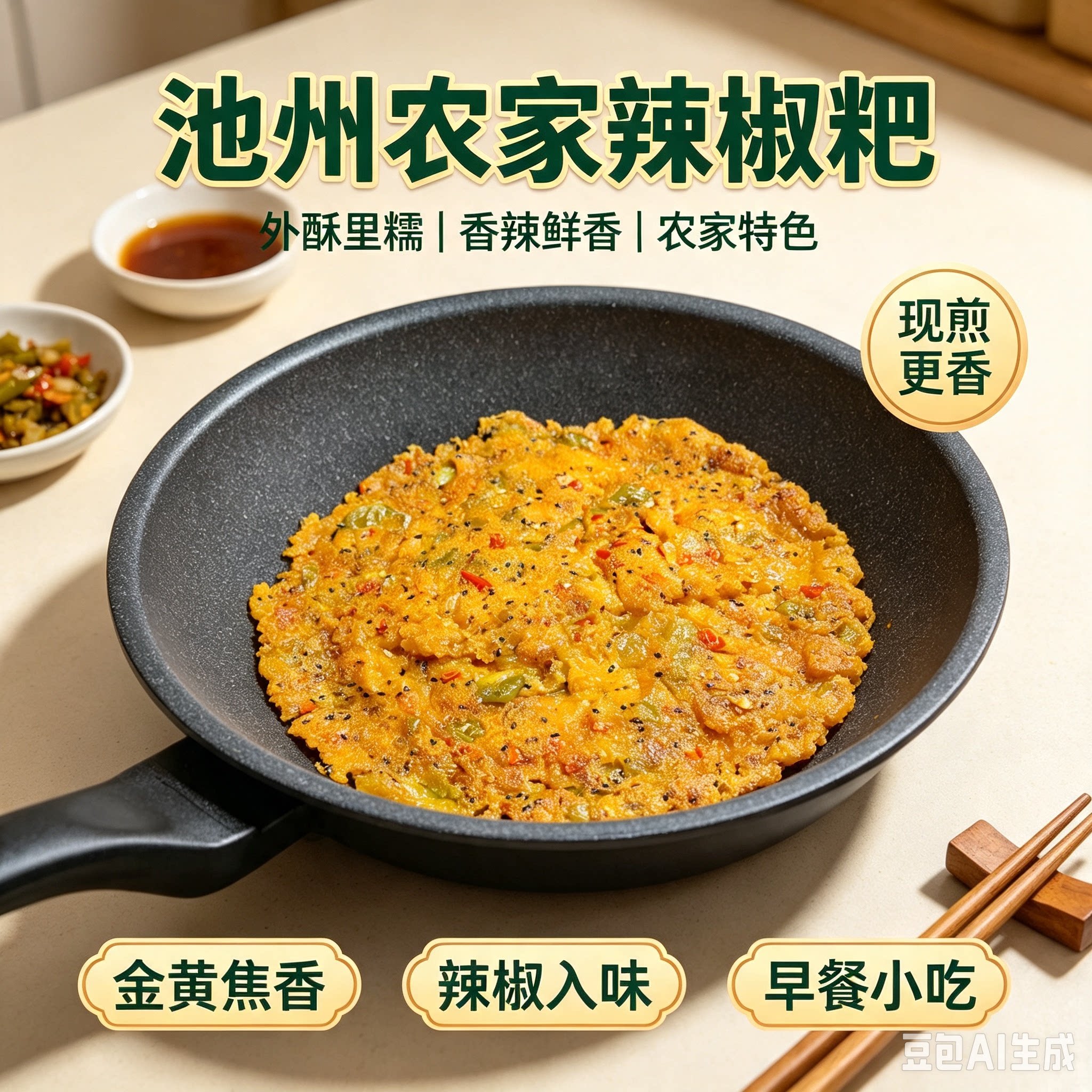池州特产农家特色手工自制米粉辣椒粑 辣椒炸 剁椒下饭菜3份包邮
