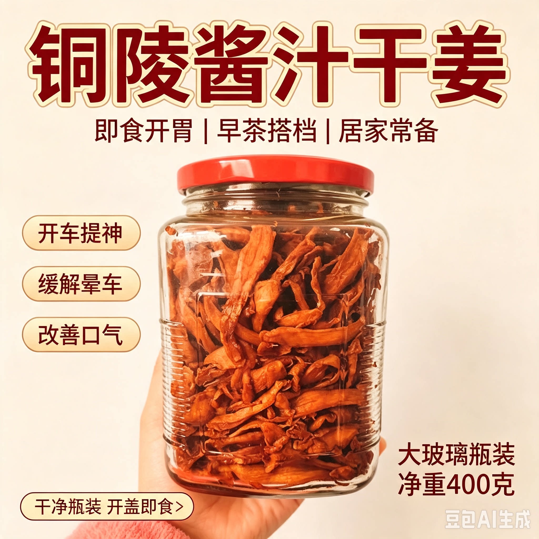 安徽特产铜陵酱汁干生姜脱水老姜丝包邮