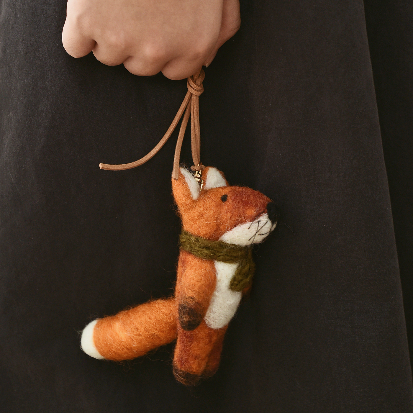 治愈系尼泊尔进口狐狸挂件