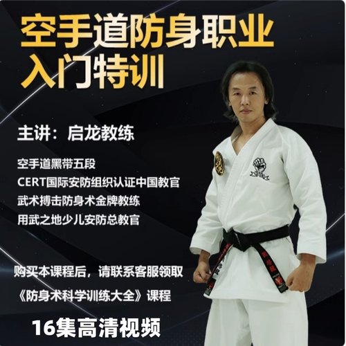 空手道防身职业入门特训-刘启龙【在线观看非实物】