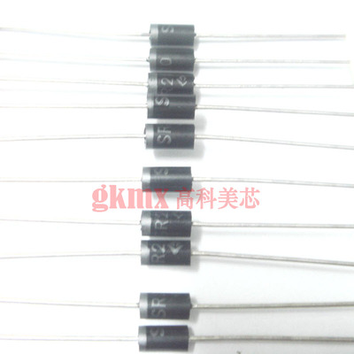 高科美芯 肖特基势垒二极管SR2100 2A100V整流器DO-15直插10个8元