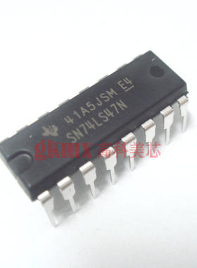 IC集成电路SN74LS47N DIP16直插 七段解码器/驱动器 5元/PCS