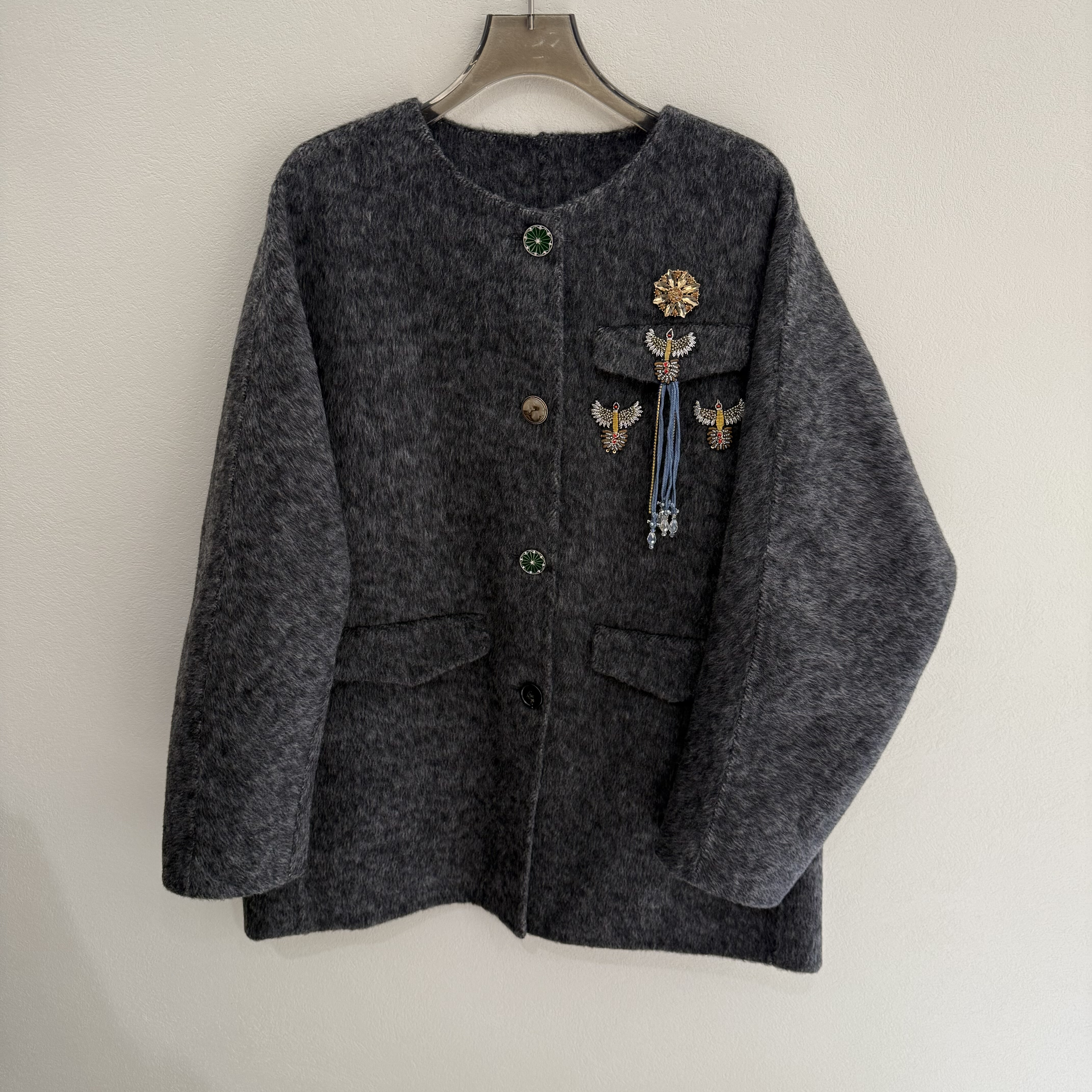 设计师轻奢重工双面羊绒大衣羊毛呢子外套小个子高端女装