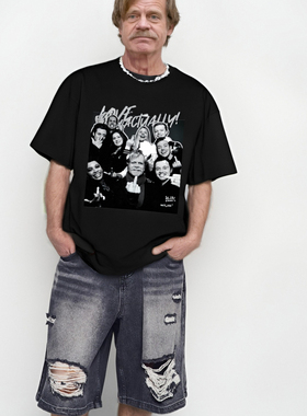 frank之家 短袖T恤男shameless印花美式高级重磅宽松纯棉圆领半袖