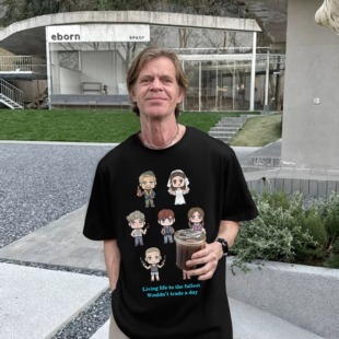 frank之家-无耻之徒-手绘q版全家福男女同款t恤美式复古纯棉短袖