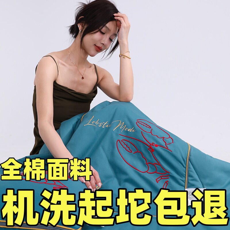 新款车载A类全棉二合一抱枕被子