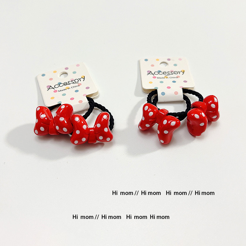 扎头绳小女孩橡皮筋红色蝴蝶结发饰日韩可爱波点发绳学生儿童发圈,童装/婴儿装/亲子装,发饰,淘宝优惠券,粉丝福利购,淘宝优惠卷