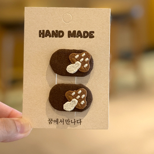 韩版儿童发饰可爱卡通蘑菇发夹女童刘海夹子头饰宝宝碎发夹子发卡