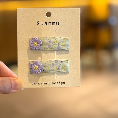 儿童发饰碎花可爱发夹宝宝清新森系碎发刘海边夹女童发卡女孩发饰