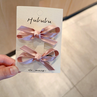 宝宝发夹韩版蝴蝶结小公主头饰女童发卡碎发侧边夹质感儿童发饰