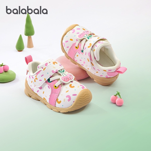 巴拉巴拉宝宝学步鞋婴儿防滑稳步鞋儿童软底鞋2026春季新款童鞋萌