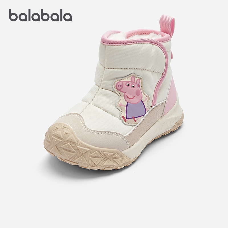 巴拉巴拉运动靴女童加绒防滑棉靴