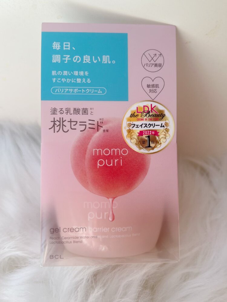 包邮日本本土BCL momopuri蜜桃精华乳酸菌面霜滋润补水保湿霜80g