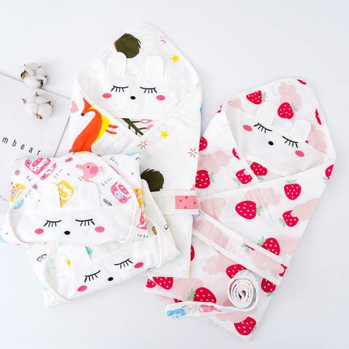 纱布抱被新生儿春秋夏薄款