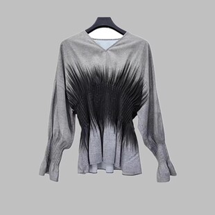 雨墨圣迪奥立春2024新款渐变设计师款休闲百搭长袖衬衫S241Z0519