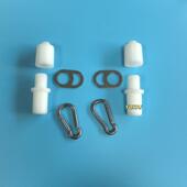 不锈钢升降旗杆可旋堵头挂件子母扣适用22MM直径圆管挂杆