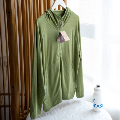 Des FR春夏轻薄透气不闷热澳洲美丽诺羊毛天然UV防晒衣宽松男女