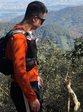 Des FR秋冬运动徒步美丽诺户外贴身层打底层美利奴羊毛长袖T恤男