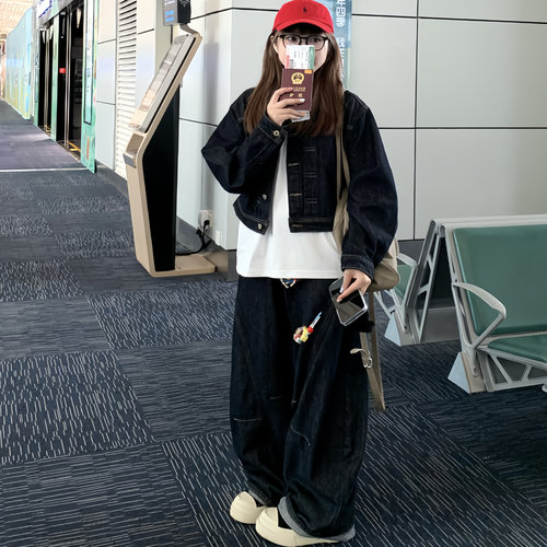 复古宽松慵懒短款夹克