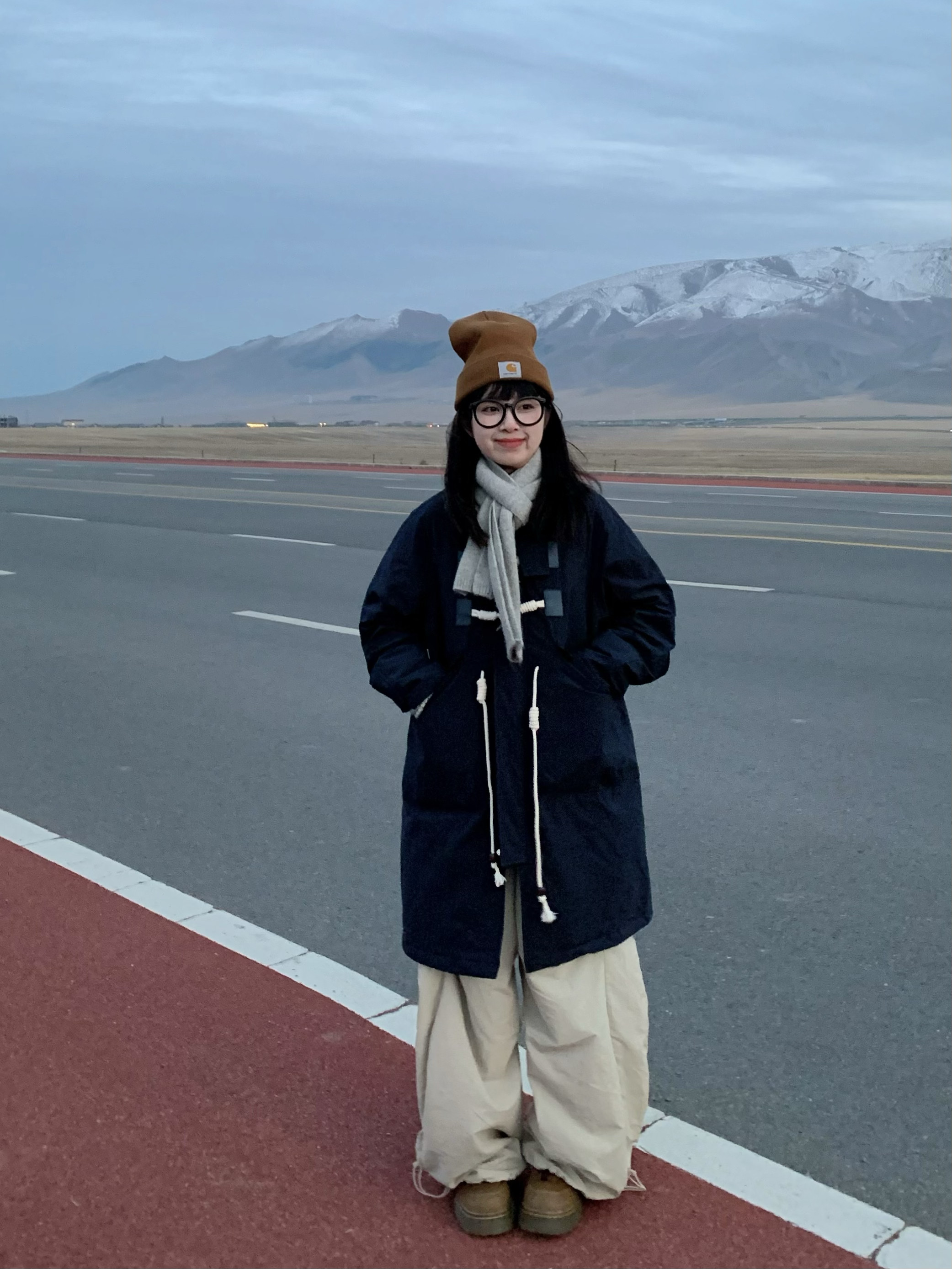 日系中长款冬季大衣棉服