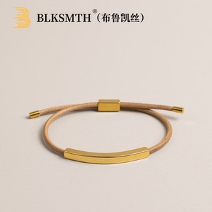 轻奢设计师原创手工编织nappa皮小众牛皮手绳 手镯 手链男女通用