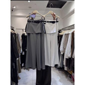 女高腰显瘦休闲西裤 假两件微喇叭屁帘裤 子 韩版 欧洲站2026早春新款