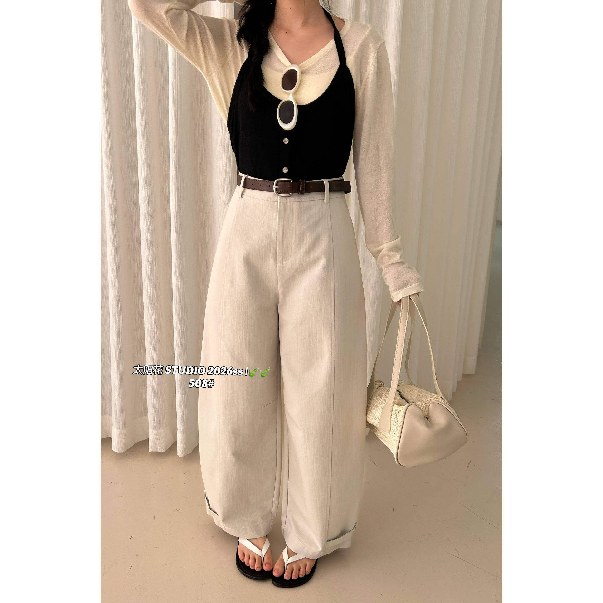2026春季新款韩系通勤百搭直筒阔腿裤女高腰显瘦女裤,女装/女士精品,西装裤/正装裤,淘宝优惠券,粉丝福利购,淘宝优惠卷