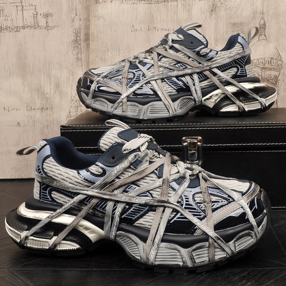 青春潮流男士个性交叉绑带网面透气老爹鞋时尚百搭网红ins潮鞋子,流行男鞋,时尚休闲鞋,淘宝优惠券,粉丝福利购,淘宝优惠卷