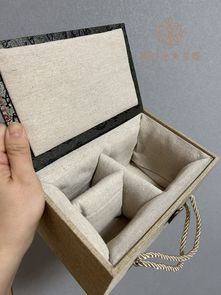 空盒 可装一壶两杯，中国风锦盒包装盒收纳盒手提盒子,包装,商务礼品包装,淘宝优惠券,粉丝福利购,淘宝优惠卷