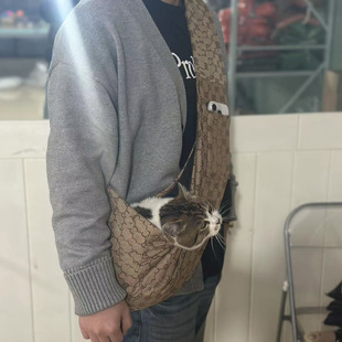 狗狗背包潮牌宠物携带包兜猫咪宠物袋子外出双面可用小型犬单肩包