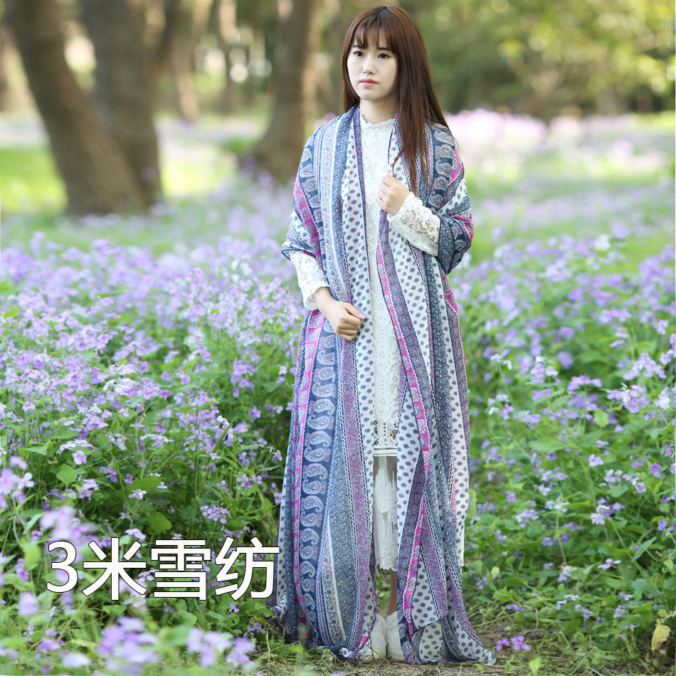 摄影纱巾印花大披肩