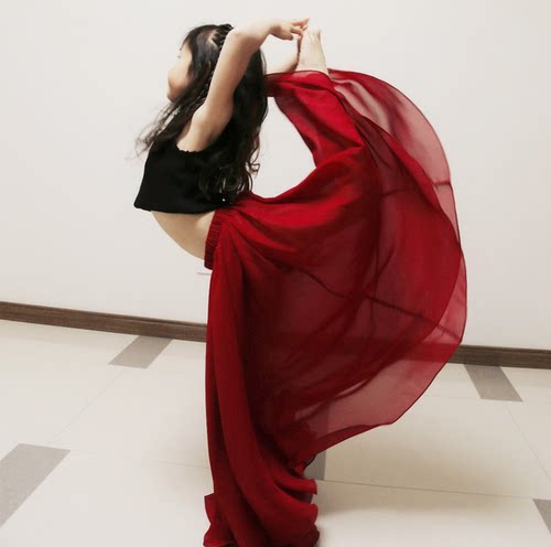 春恋荷舞女练功半身裙