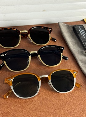 太川防紫外线半框复古近视太阳镜