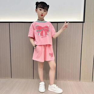 女童套装夏装2026新款韩版洋气儿童夏季小女孩网红时髦童装两件套
