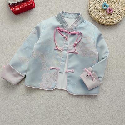 女童春秋常规立领外套新中式