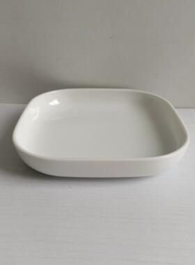 方形陶瓷盘白色四方小碟子5.5寸下午茶小甜点家用餐厅用品微瑕