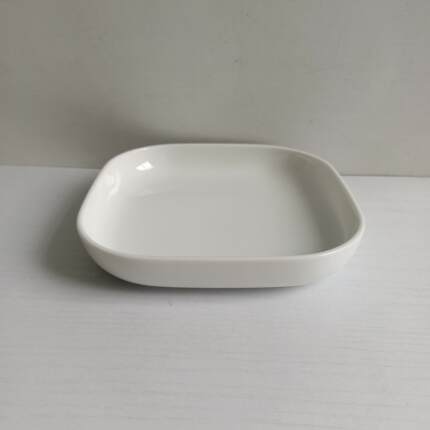 方形陶瓷盘白色四方小碟子5.5寸下午茶小甜点家用餐厅用品微瑕