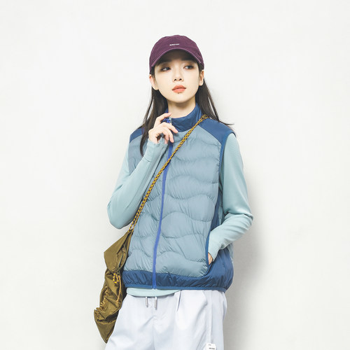 户外运动保暖90白鸭绒羽绒马甲