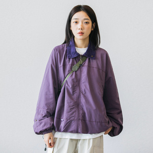 Epicsocotra2025春季 外套 户外三防灯芯绒领拼接宽松夹克男女工装