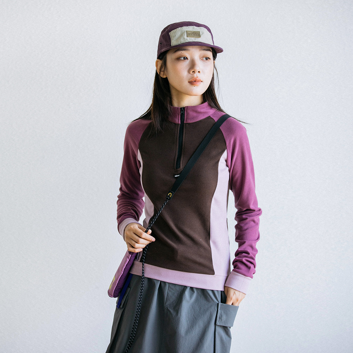 Epicsocotra春季户外运动德绒卫衣女跑步健身打底长袖徒步骑行服