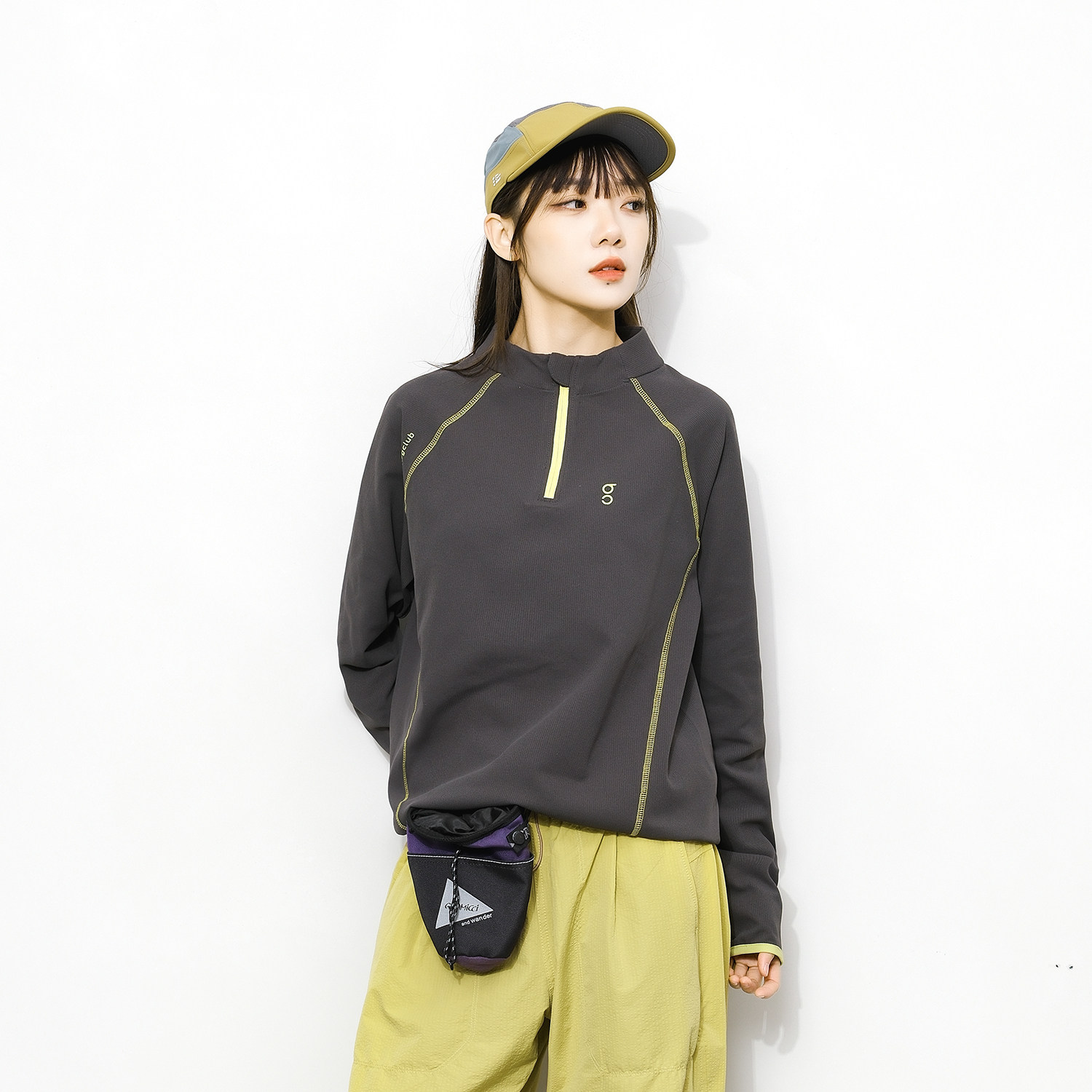 Epicsocotra2026春季户外撞色半拉链立领卫衣徒步骑行长袖T恤男女,女装/女士精品,T恤,淘宝优惠券,粉丝福利购,淘宝优惠卷