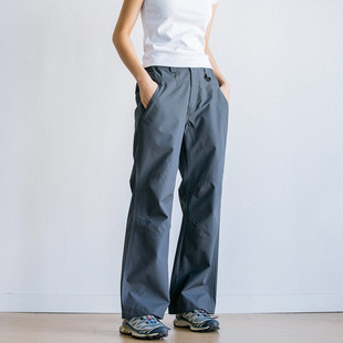 Epicsocotra秋冬户外三防徒步旅游工装裤直筒冲锋裤加绒休闲裤女