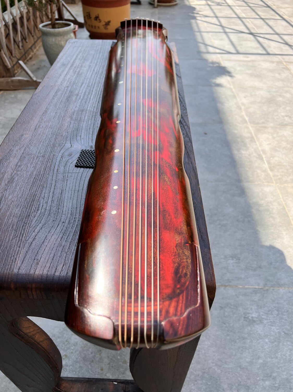 纯手工凤式古琴,纯生漆明代杉木