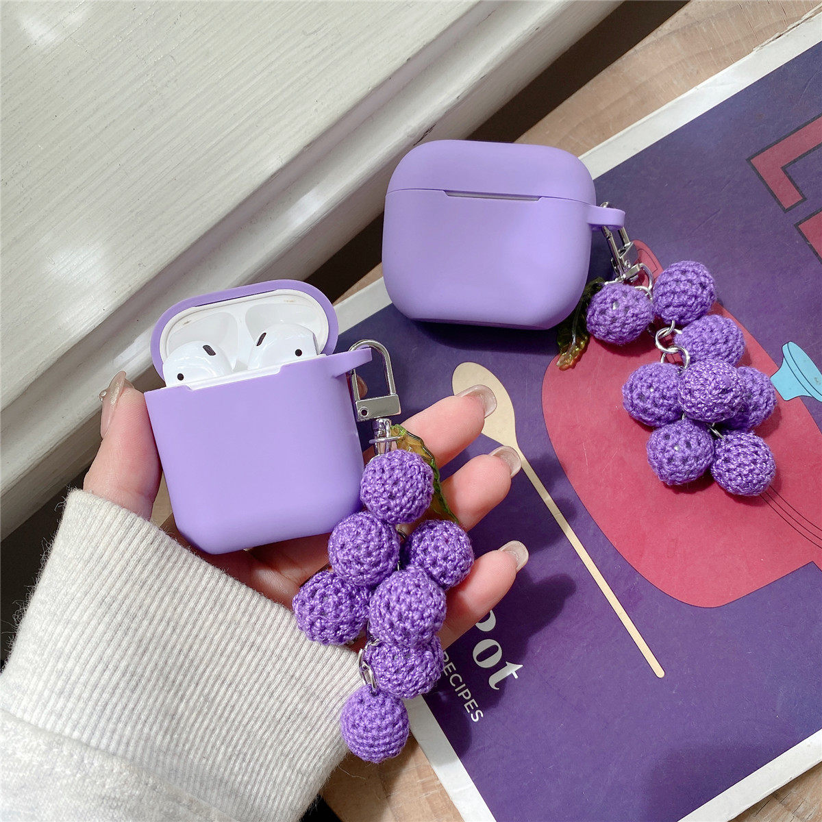 AirPods 5代毛绒针织葡耳机保护套