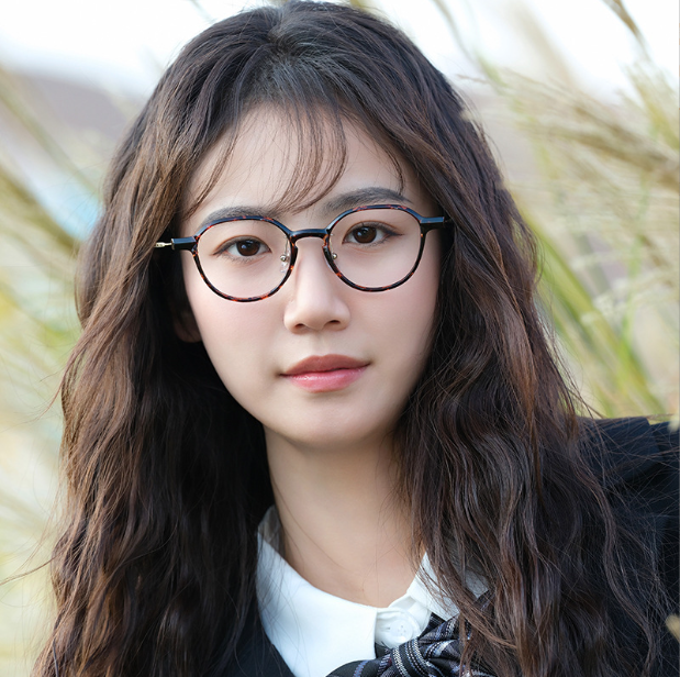 百世芬新款16106X超轻圆框可配度数显脸小眼镜框素颜女款眼镜架