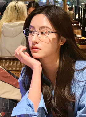 FAKE高版本纯钛大框眼镜素颜高级感近视镜架书呆子爆款女202407ZM