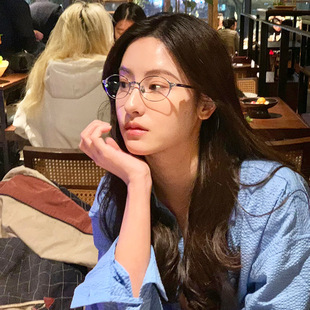 FAKE高版 女202407ZM 本纯钛大框眼镜素颜高级感近视镜架书呆子爆款