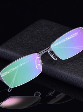 男士眼镜架半框纯钛 商务眼镜 超轻半框近视镜架 厂价直销 D81043