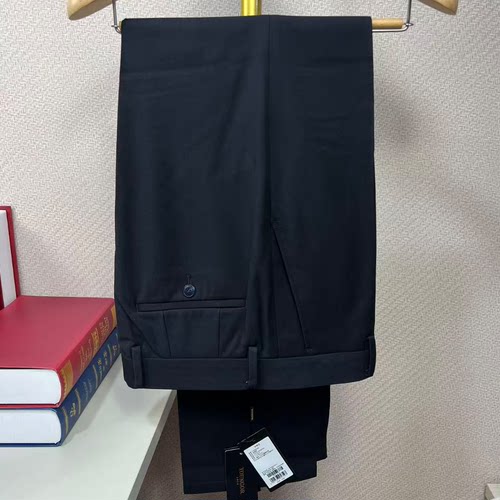 雅戈尔男秋冬含羊毛加厚西裤藏青