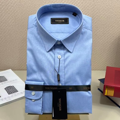 雅戈尔长袖衬衫男纯棉免烫抗皱